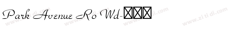 Park Avenue Ro Wd字体转换